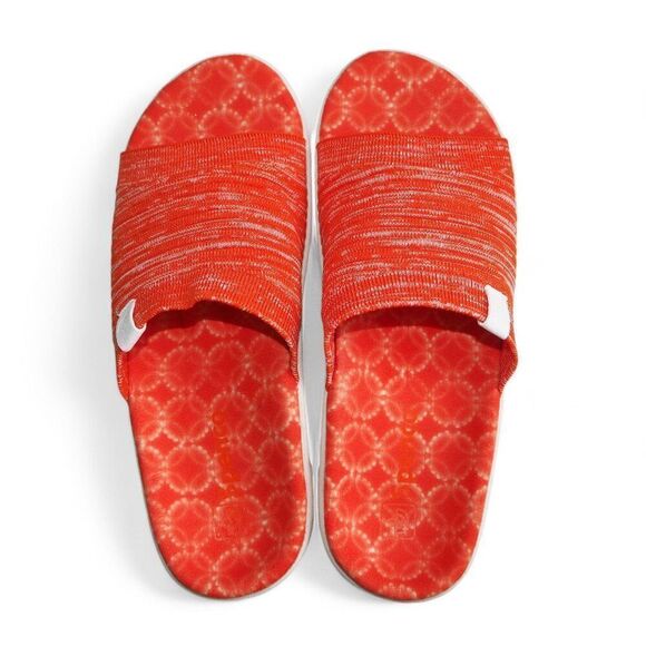 Spenco Odessa Fauna Orthopedic Slide Sandals Orange / White Women's 9B - Picture 6 of 10